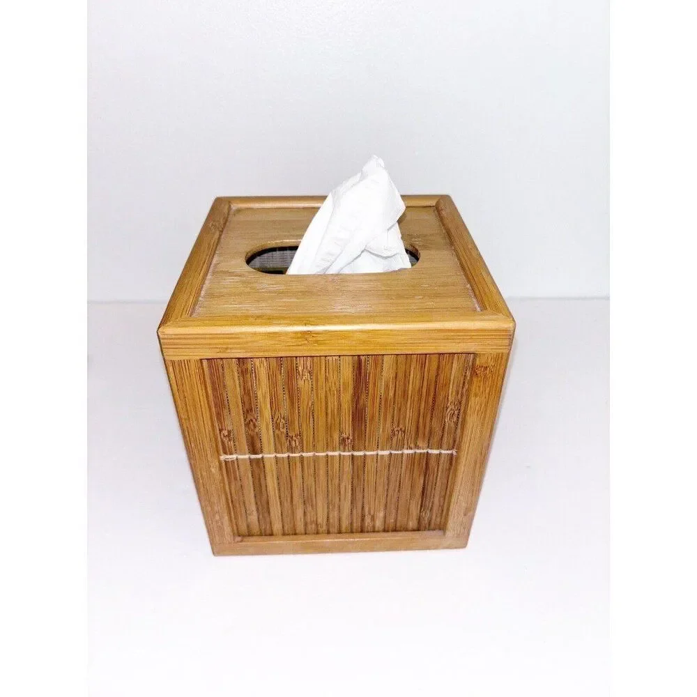 Bamboo Square Tissue Box Cover